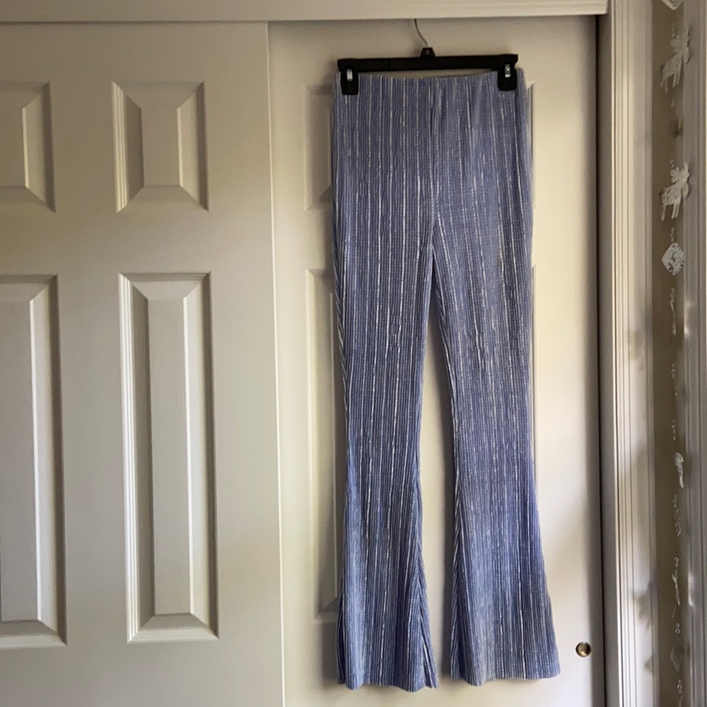URBAN OUTFITTERS HIGH WAISTED BLUE CORDUROY PANTS